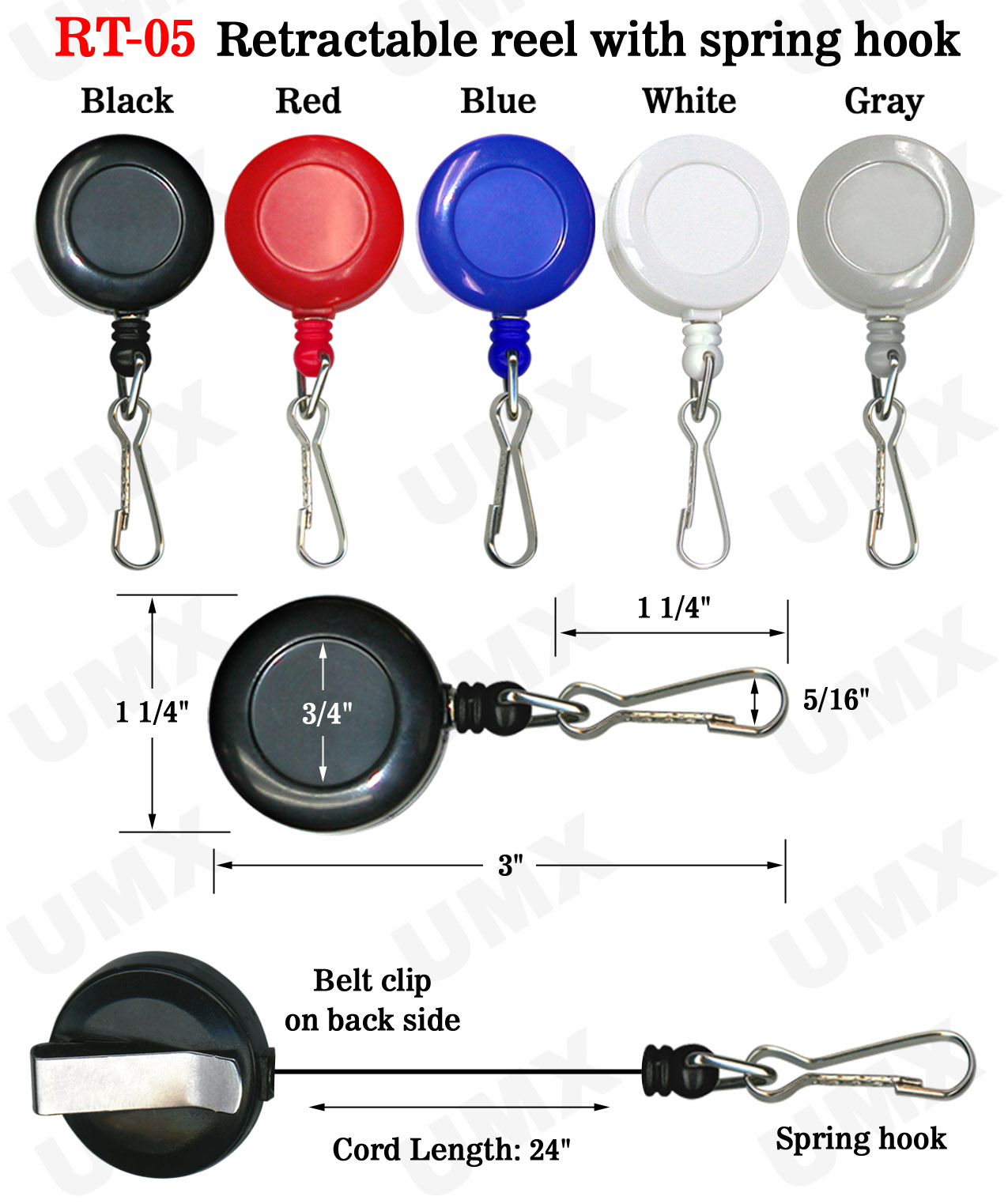 Retractable Reels With Metal JHooks